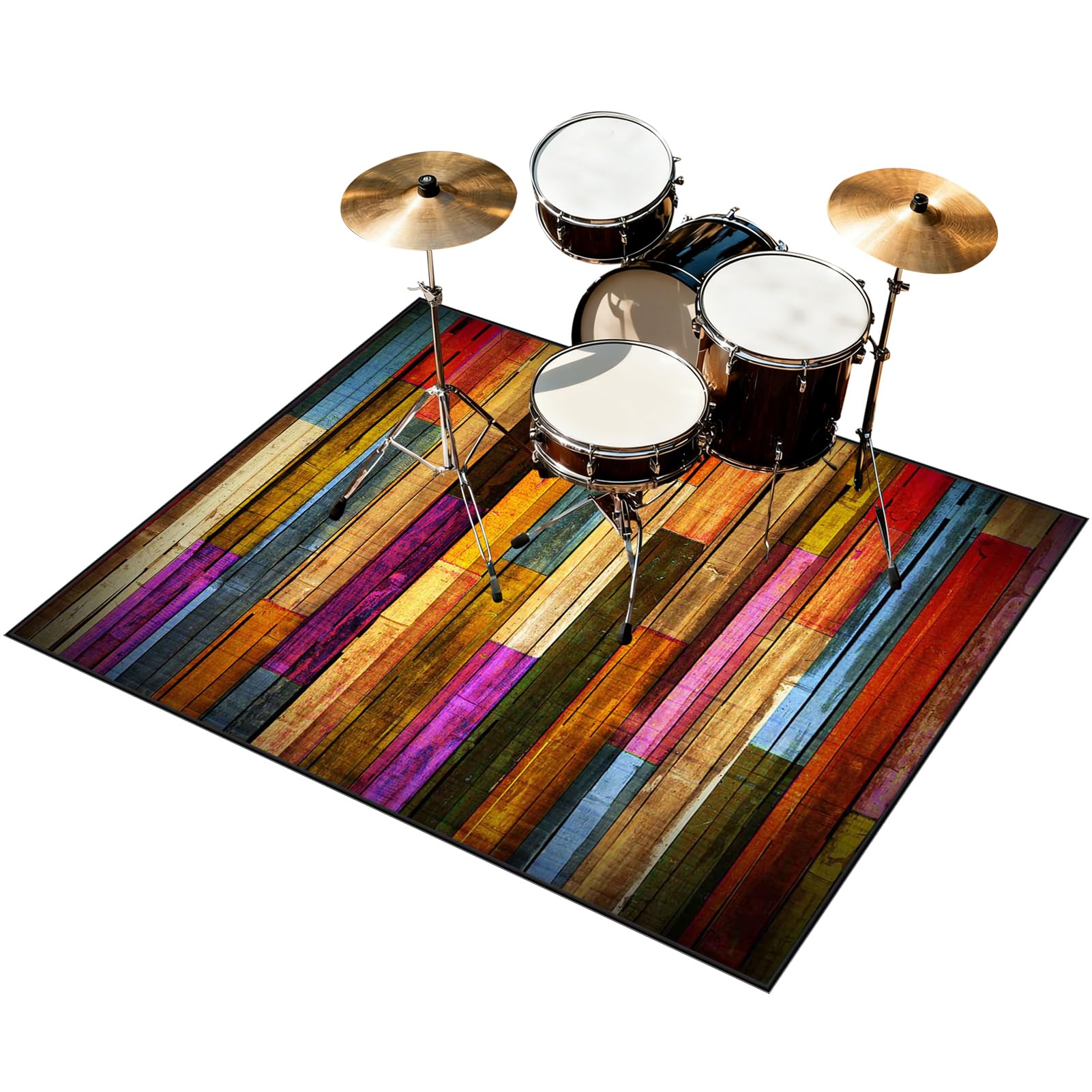 Tappetino Insonorizzato Batteria Drum Tappetino per Batteria e Percussioni Tappeto a Tamburo Tappeto per Batteria Elettrica Tappeto per Batteria Acustica Tappeto Antiscivolo Batteria 230 x 200 cm