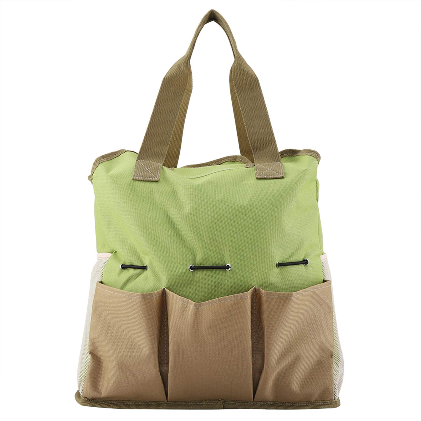 SIXRUN Borsa per Attrezzi da Giardinaggio, Organizer per Attrezzi da Giardino in Tela con 5 Tasche Esterne e 2 Tasche Interne, Borsa Portaoggetti Portatile con Parte Superiore Aperta per Giardinieri