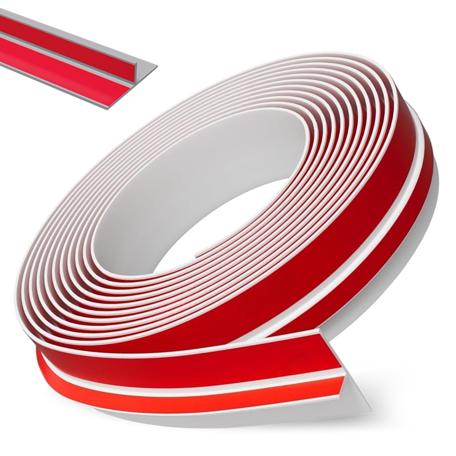 Sxtdkmj Clear Door Draft Excluder Strip, 50Mm X 6M T-Shaped Silicone Plinth Sealing Strip Weather Stripping Self Adhesive Draught Excluder Tape
