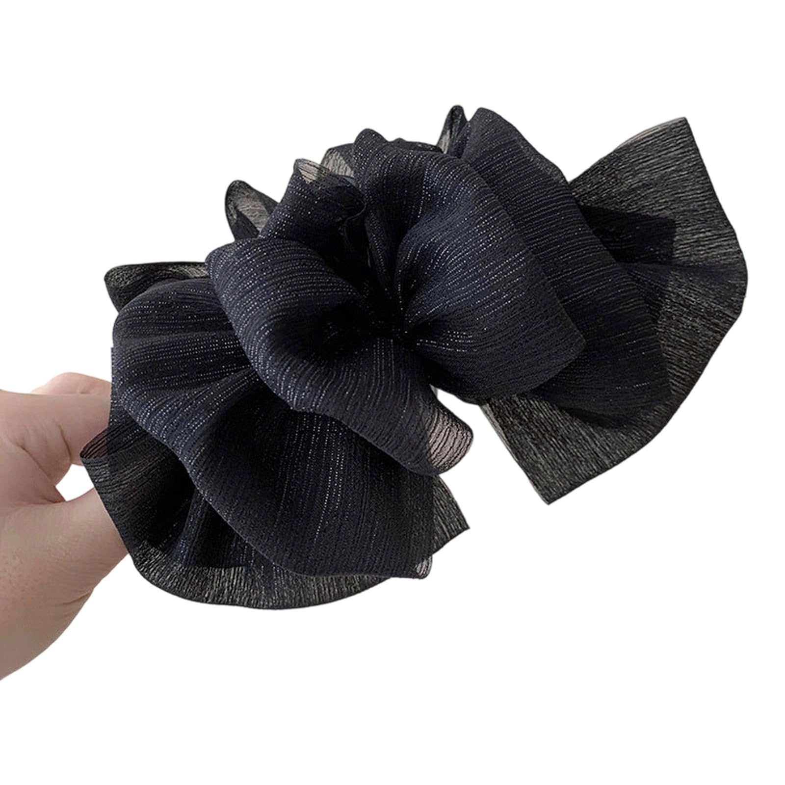YUXITA Elegant Bows Imitation Pearls Hair Clip Spring Clamp Fashion Hair Accessory For Secure Bun Updo And Daily Use