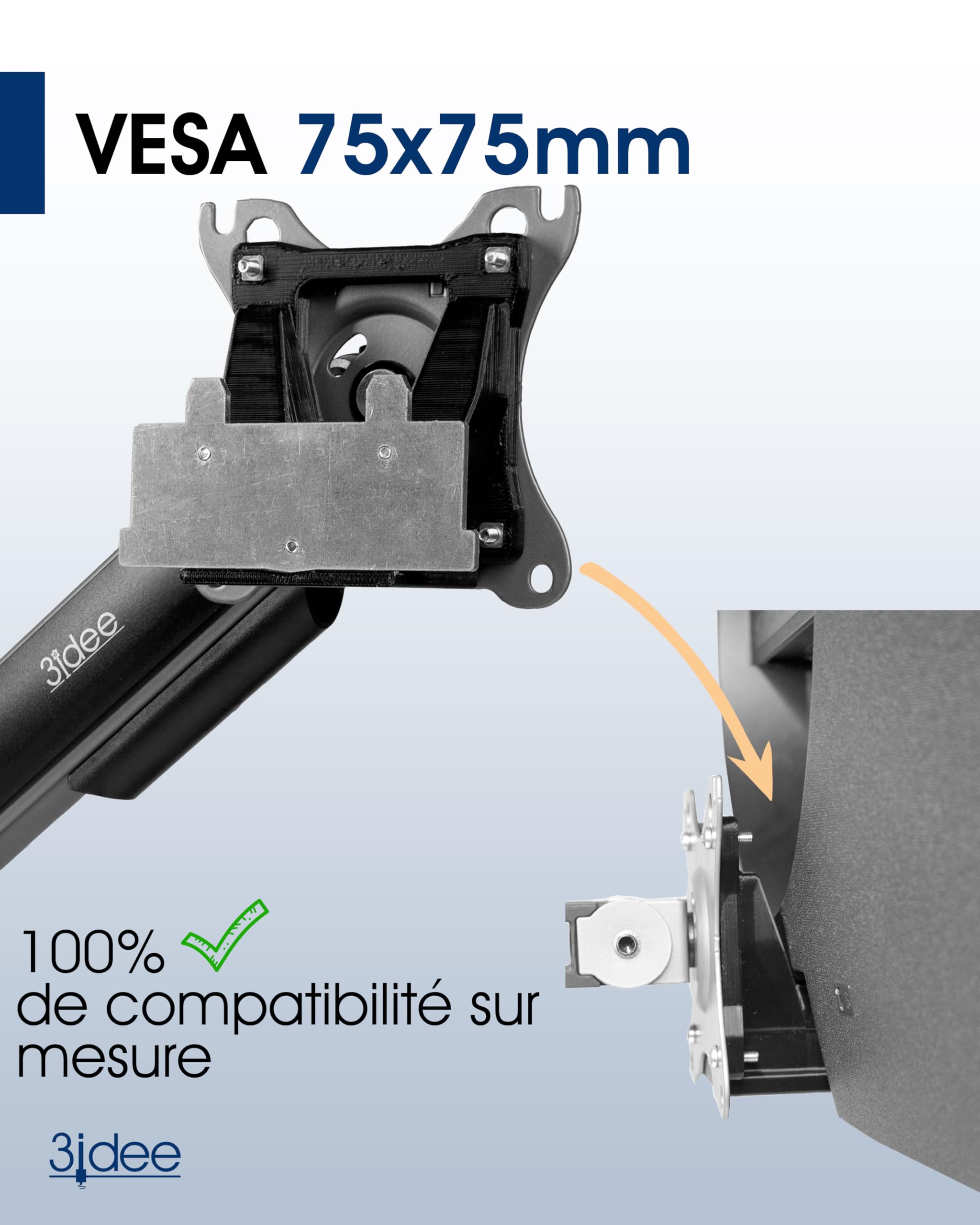 Adaptateur VESA 75x75 Mm Pour Moniteur BenQ EW277HDR – Fixation Murale Ou Bras Ergonomique Avec Kit Vis
