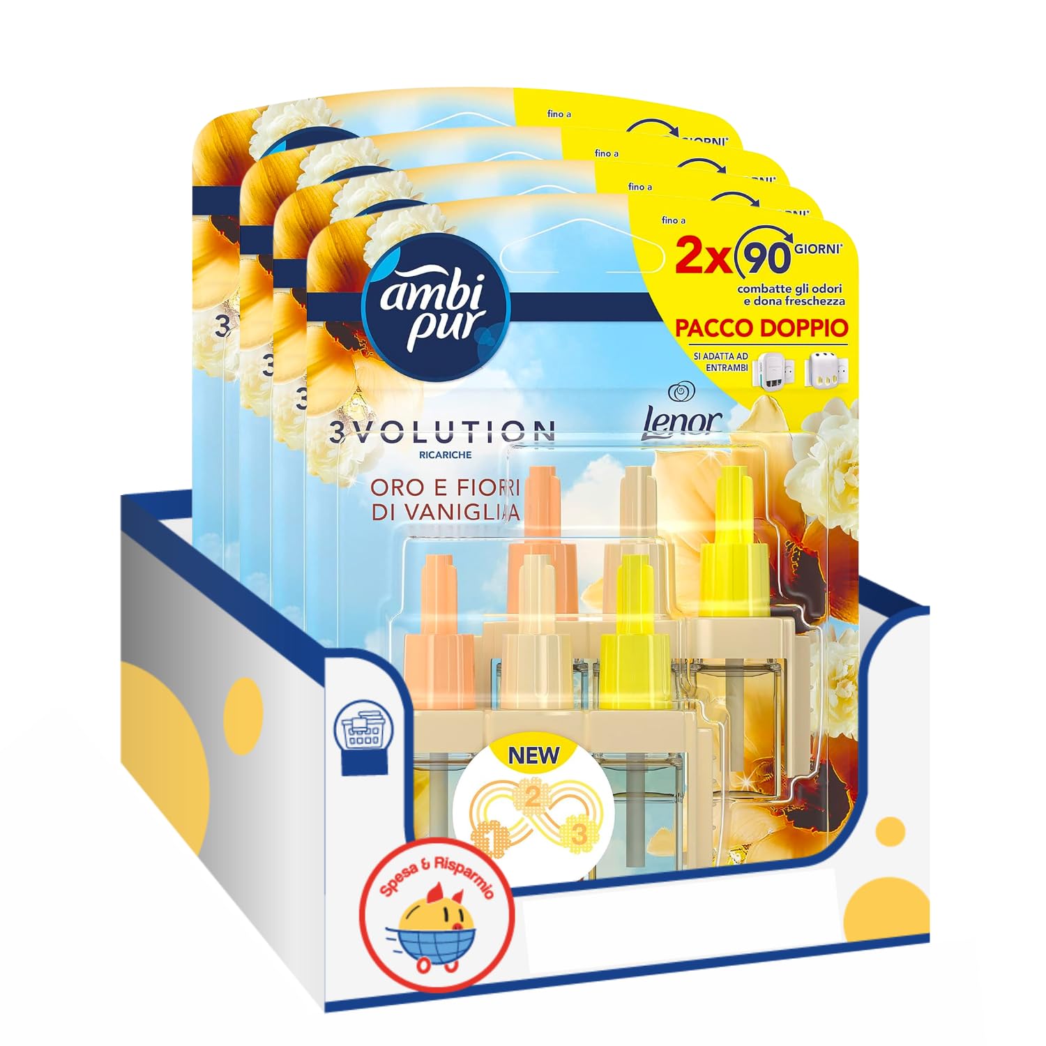 Ricariche profumatore elettrico per ambienti – Fragranza oro e fiori di vaniglia – 40 ml – Variazioni 4/8/12 Pezzi (4)