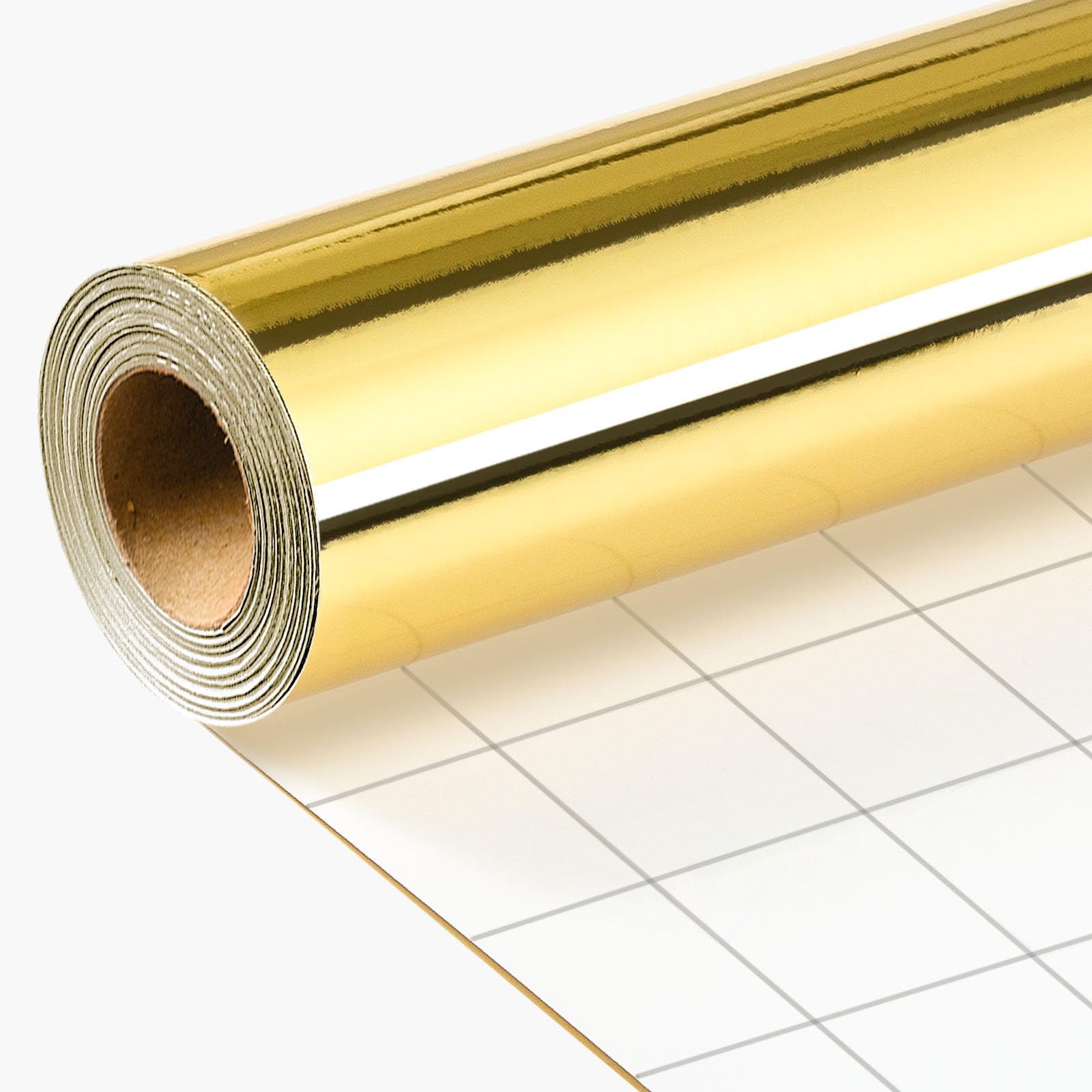 Wikadlik Gold Wrapping Paper - Metallic Gold Solid Color with Cutting Lines Gift Wrap Paper for Birthday, Anniversary, Christmas, Baby Shower - 43cm x 10m Mini Roll — image 1