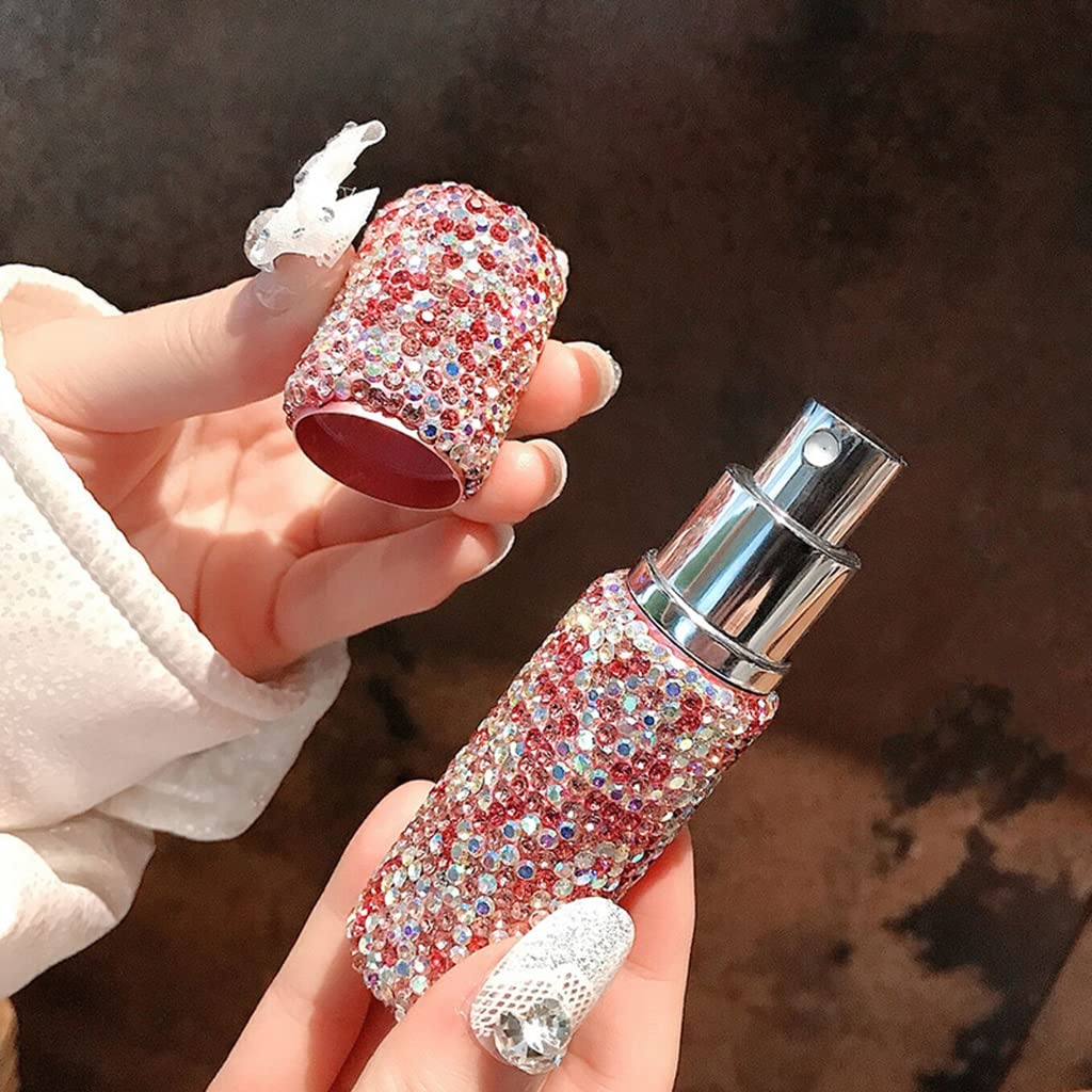 Bottiglie di profumo, bottiglie di profumo vintage Flacone di profumo spray con strass, flaconi spray in vetro da 25 ml, flacone di profumo da viaggio, mini flacone di atomizzatore di profumo ricarica