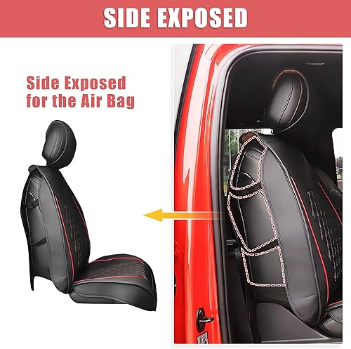 Miniatura 4 de uxcell Fundas de asiento delantero y trasero de automóvil, almohadilla protectora para Toyota Tacoma 2005-2024 Limited TRD Sport impermeable, piel