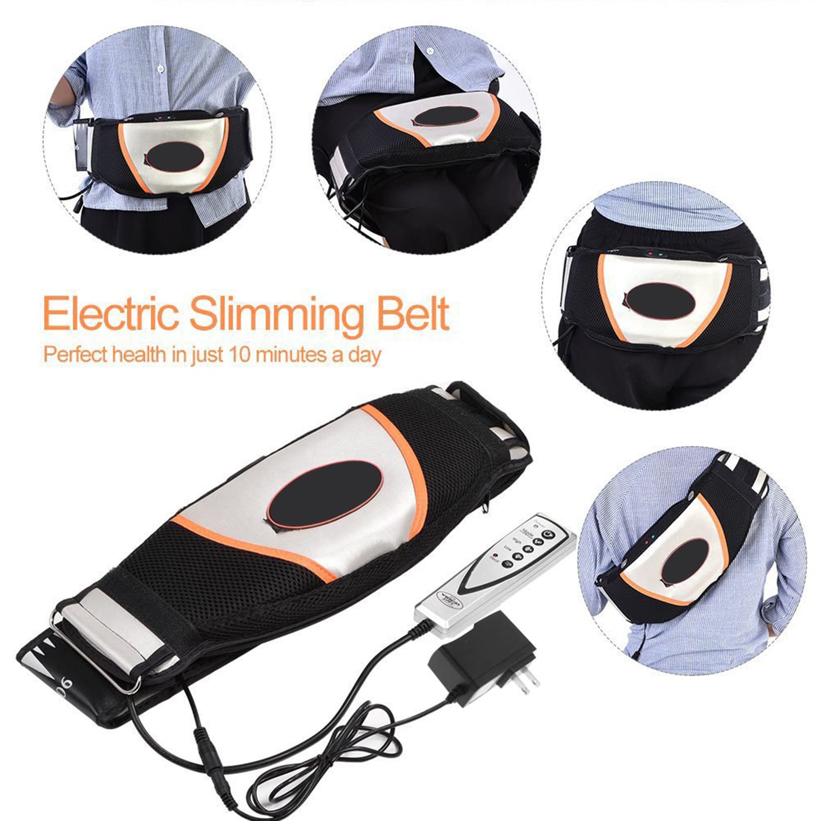 Ceinture chauffante Amincissante pour Masseur Vibrant électrique, pour Perdre du Poids, brûler Les Graisses sur Le Ventre, soulager Les crampes Abdominales lombaires