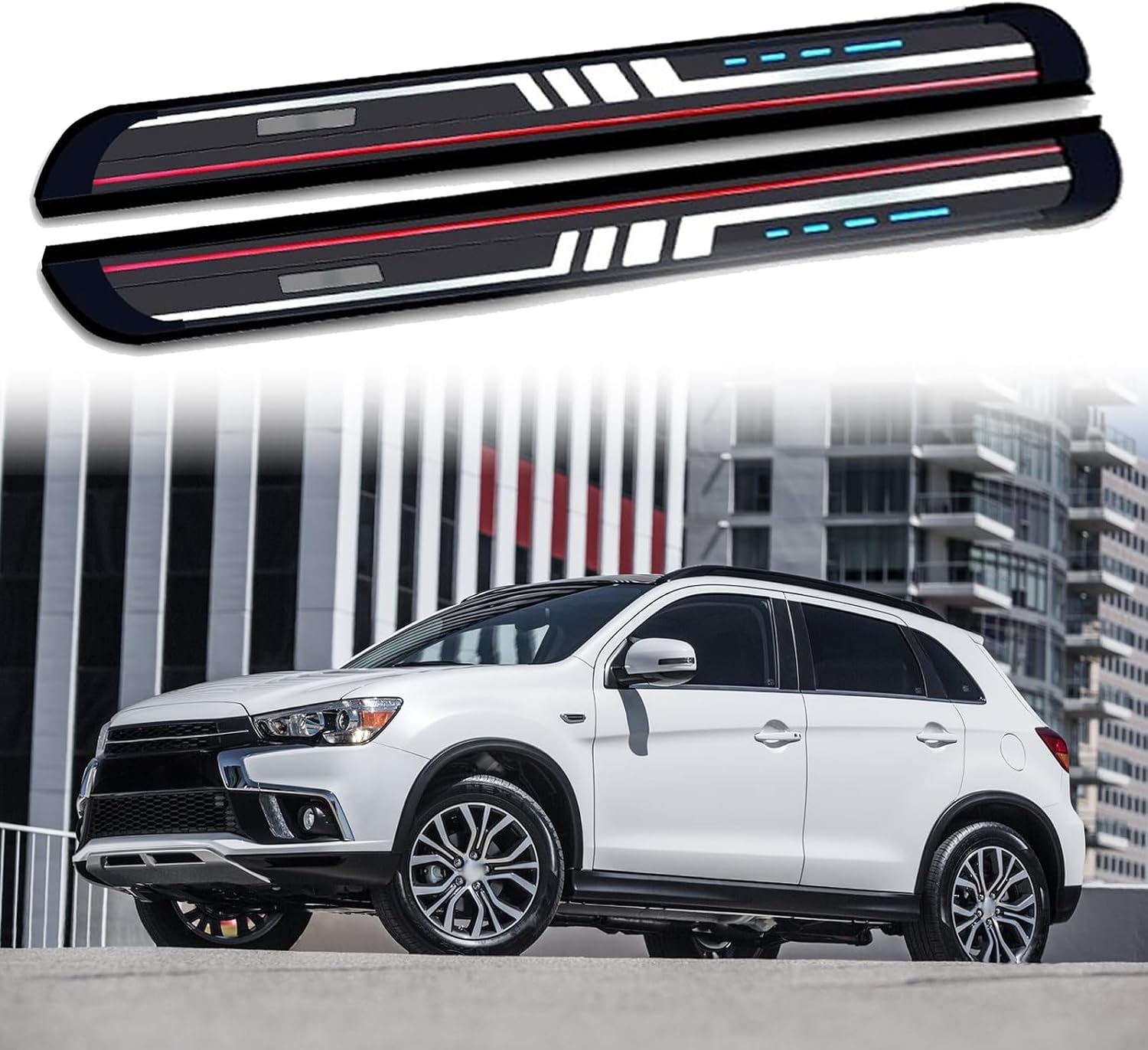 Side Steps Pedal Nerf Bars Fits for Mitsubishi Outlander Sport ASX 2010-2024 2Pcs Running Boards