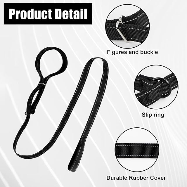 Foto 3 de 6 de 1 Piezas Figura de 8 Correas Planas para Perro, Cuerda Plana para Perros, Correa Ajustable para Perro