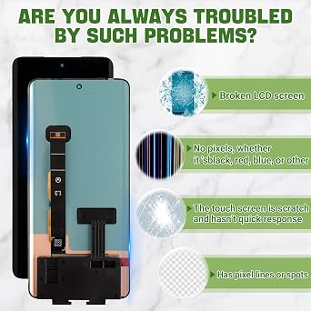 New LCD Display for Moto Edge 40/Edge 40 Neo Touch Screen Digitizer Assembly Replacement with Upgraded Repair Tools Kit