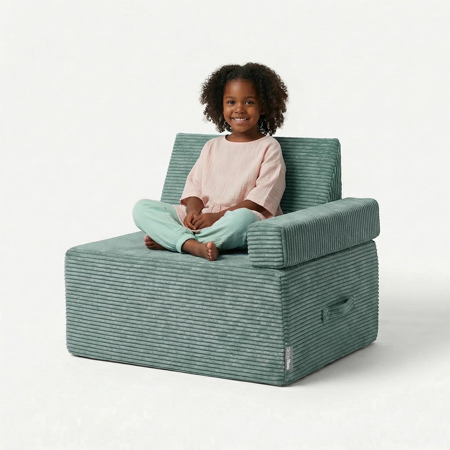 KiddyMoon Trampolino Bambini Da Interno 2 In 1, Fodera A Coste Con Zip Rimovibile, Mini Trampolino Per Casa