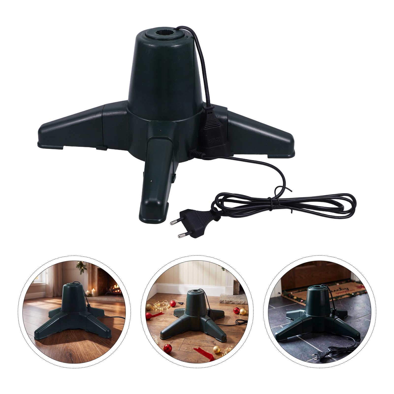 TOPBATHY Base Girevole Elettrica per Albero Artificiale Foro 2,2 CM