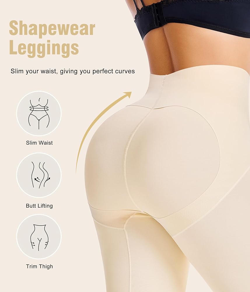 BampooPanPa Damen High Waist Leggings - Formende Capri Mit Bauchkontrolle & Po-Lift