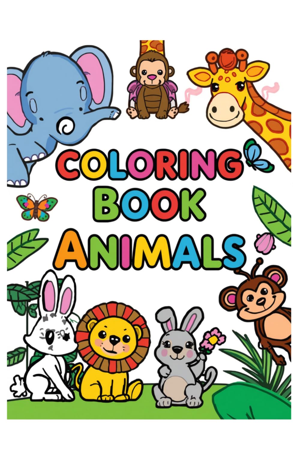 Wild Animals Coloring Book For All Ages: Realistic animal coloring book -Lovely animals coloring books - Zoo animals kids Coloring Book - Coloring ... ... rabbit, bear, zebra, dolphin, penguin, fox,