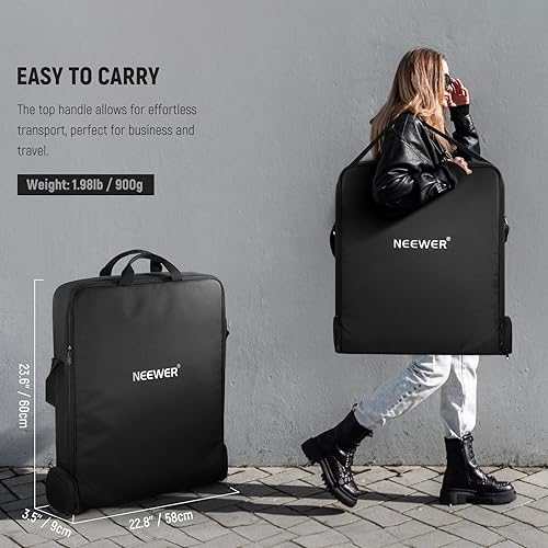 Miniatura 3 de NEEWER RU-009 - Bolsa de transporte de luz de anillo de 18 pulgadas con bolsa de almacenamiento separada expandible para trípode de soporte de luz