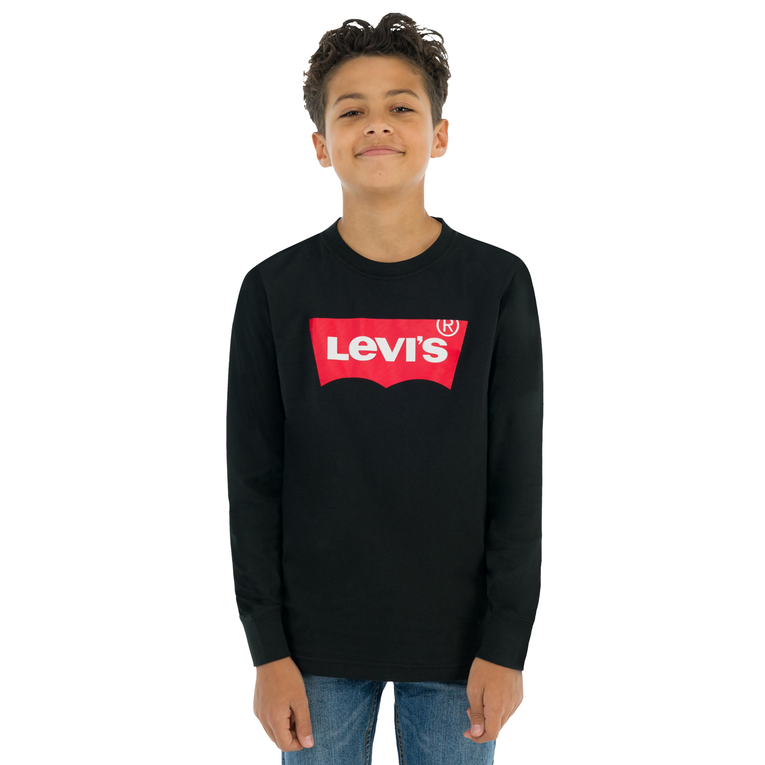 Levi's Boys Black Kids -L/S Batwing Tee 6 Years