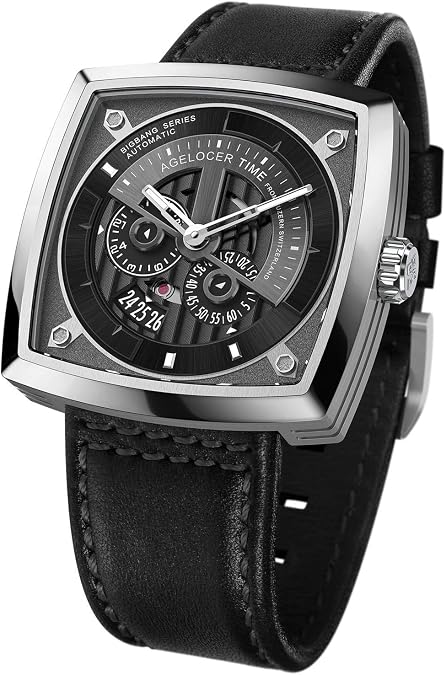 AGELOCER Men's Watch Analog Mechanical Stainless Steel Luxury Watches Analog Wristwatch Man