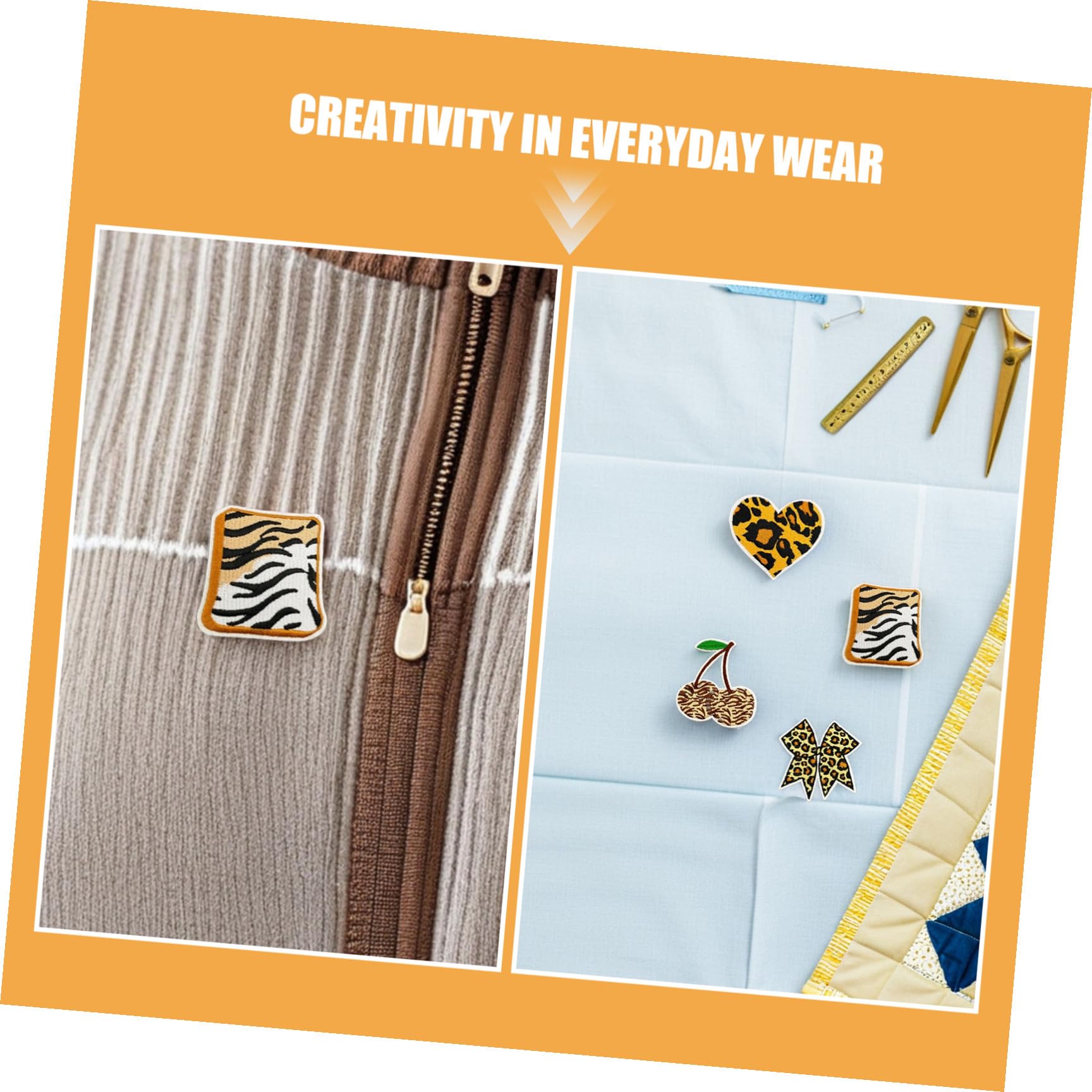 28 Parches Termoadhesivos Estampado de Leopardo, Apliques Bordados de Tela, 28 Piezas para Ropa, Chaquetas, Mochilas y Reparación, Accesorios Decorativos para Disfraces