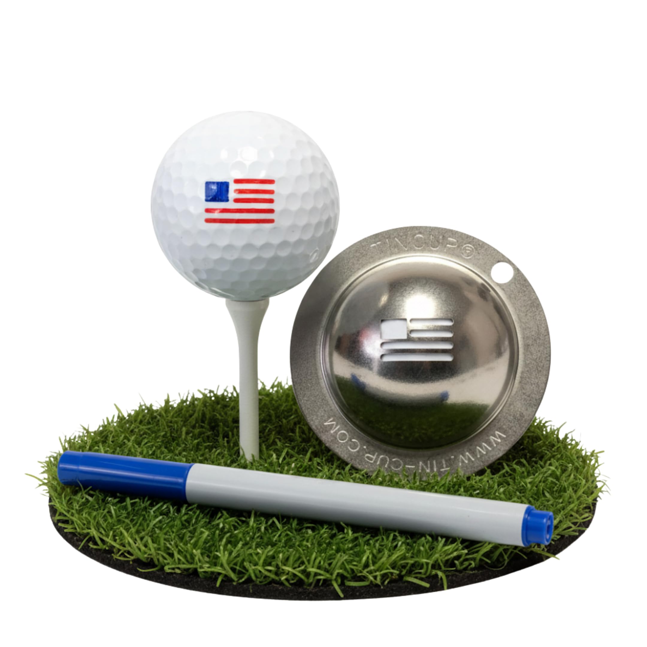 Tin Cup Golf Ball Marking Stencil