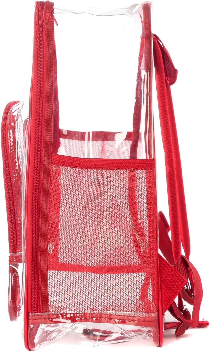 K-Cliffs Large Transparent Backpack Clear Heavy Duty School Bag Durable Student Bookbag See Through Vinyl Daypack Workbag - Image 3