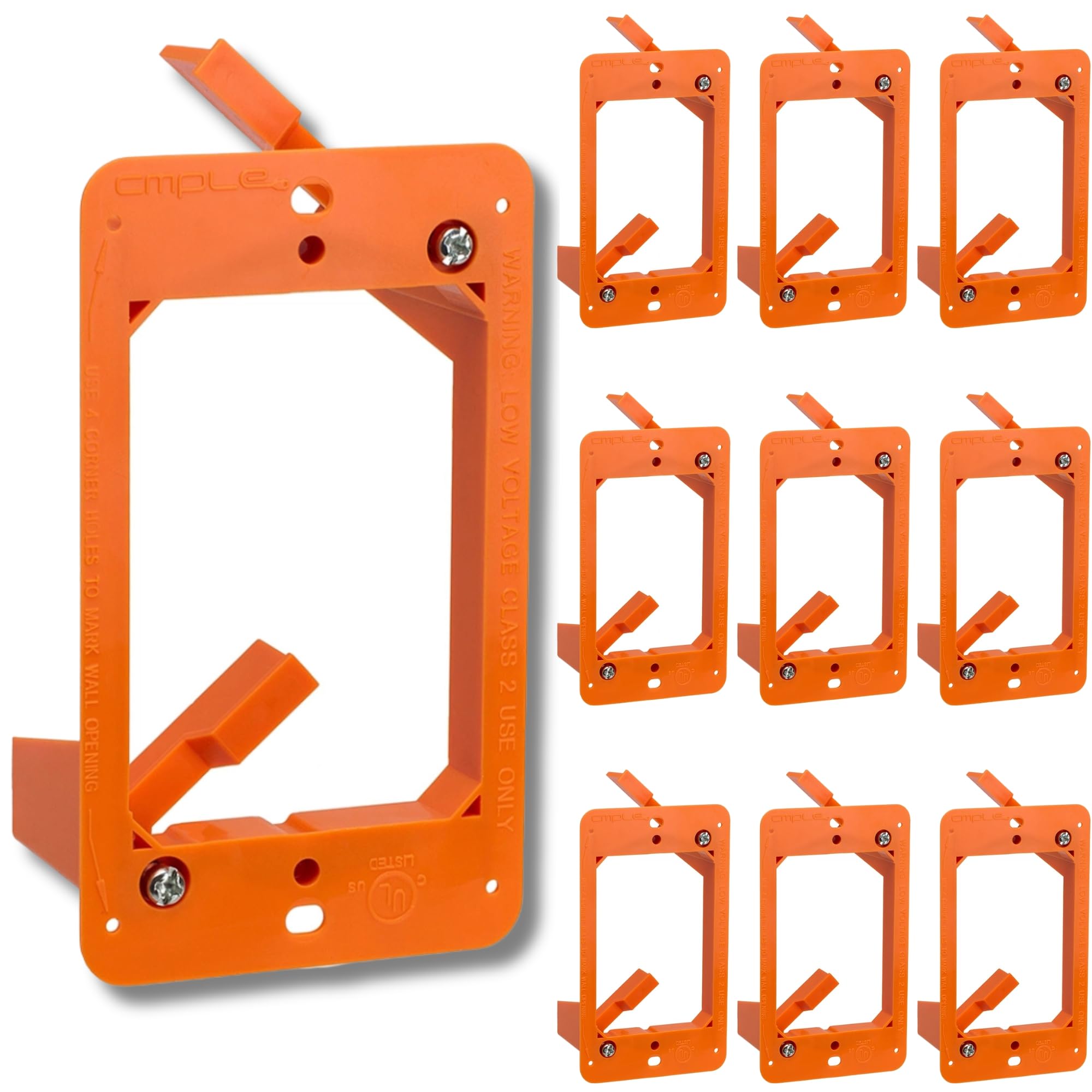 Cmple - Low Voltage Mounting Bracket 1 Gang Multipurpose Drywall