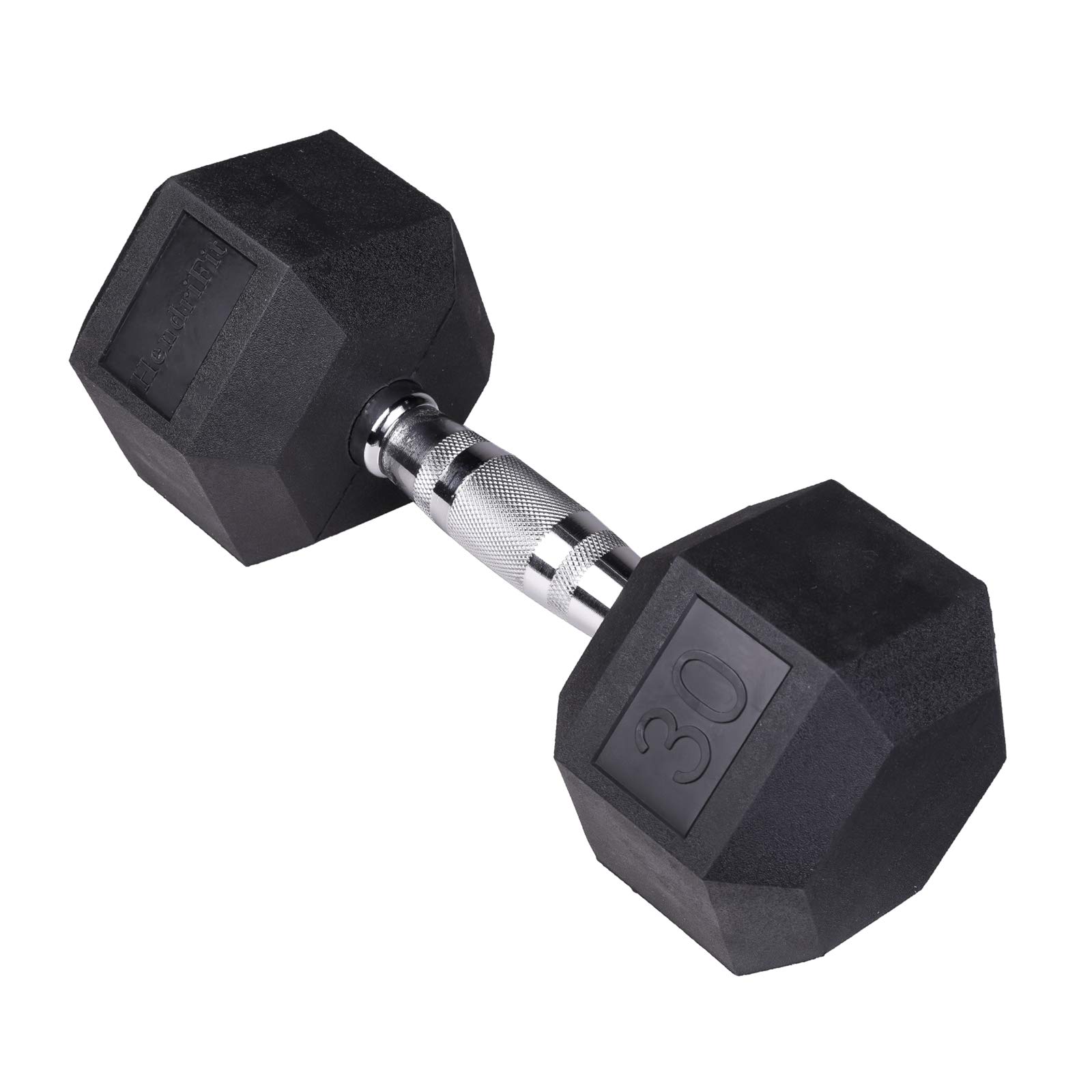 HendriFit 30 lbs Hex Dumbbells with Solid Steel Handle, PVC Encase Coating Weight Dumbbells for Stre