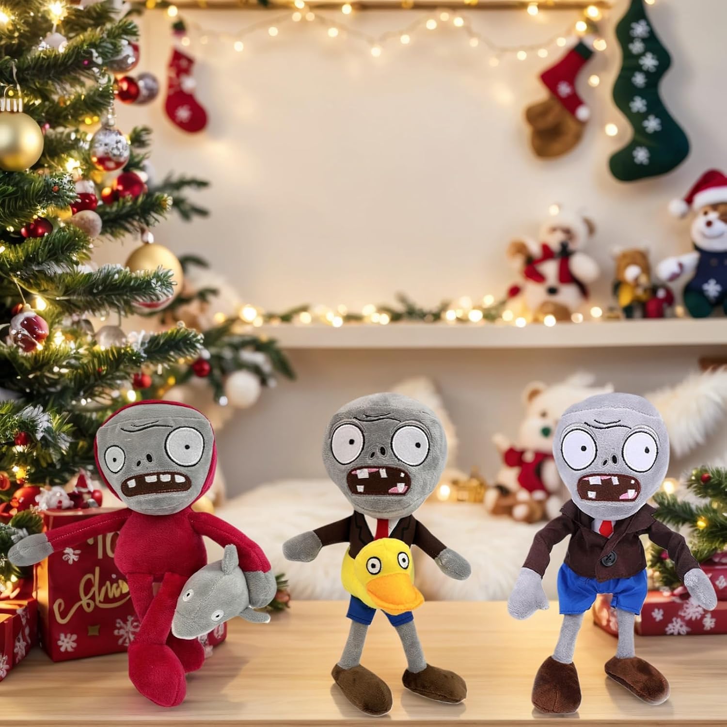 Dyharnsty 6pcs Plants and Zombies Plush vs Toys Sets PVZ Plush Stuffed Toys Soft Figure Doll Great Birthday Gifts for Kids