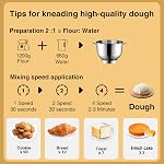 KUCCU 660W Mélangeur de position, 6.5 Qt Tilt-Head Food Dough Mixer, 6+P Speeds Kitchen Electric Mixer avec bol en acier inoxydable, Crochet de douille,Whisk, Beater, Egg White separator - noir