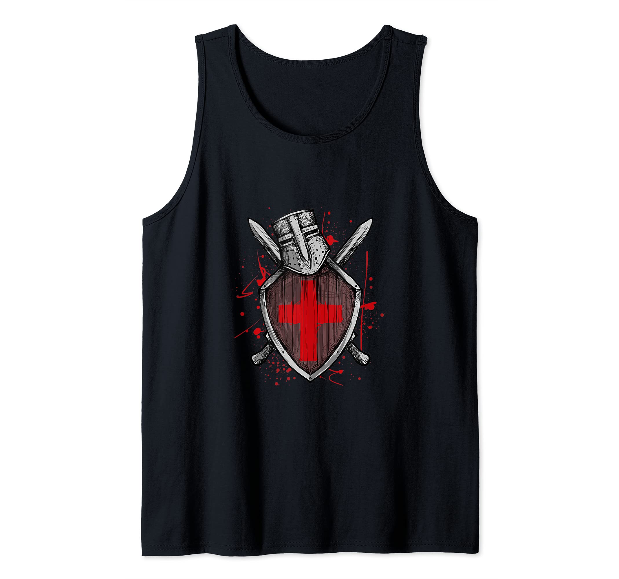 Crusader Knights Templar Shield Tank Top