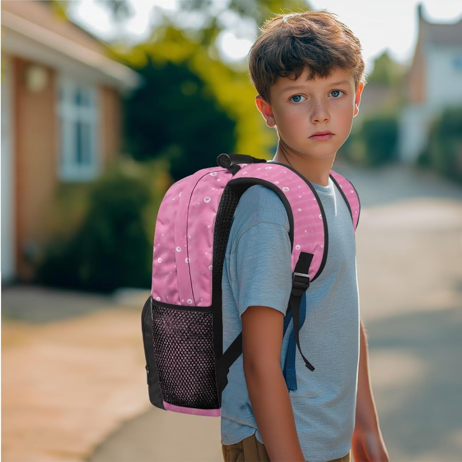 Axolotl Ice Cream Kids Backpack with Lunch Box for Boys Girls Set of 4 School Backpacks Matching Combo Back to School Gifts and Pencil Case Pouch for Teens Children Ages 6-10 17 inch