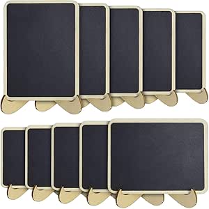 4 Lavagnette Messaggi In Legno Con Corda - Lavagne Cancellabili Per Casa, Bar, Ristoranti E Matrimoni