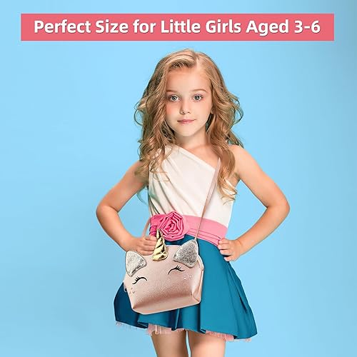 Miniatura 4 de Kit de maquillaje de simulación para niñas pequeñas, juego de maquillaje para niños de 3 a 5 años, bolso de juguete de unicornio con maquillaje