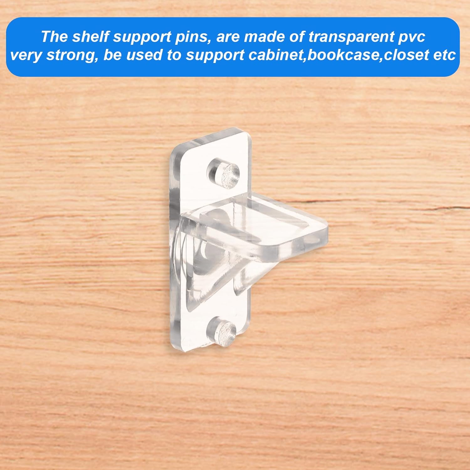 20PCS Shelf Support Pegs - 1/4 Inch Plastic Shelf Pins - Clear Shelfs Pegs for Shelves,Durable Shelfs Holders Peg for Cabinet Shelves