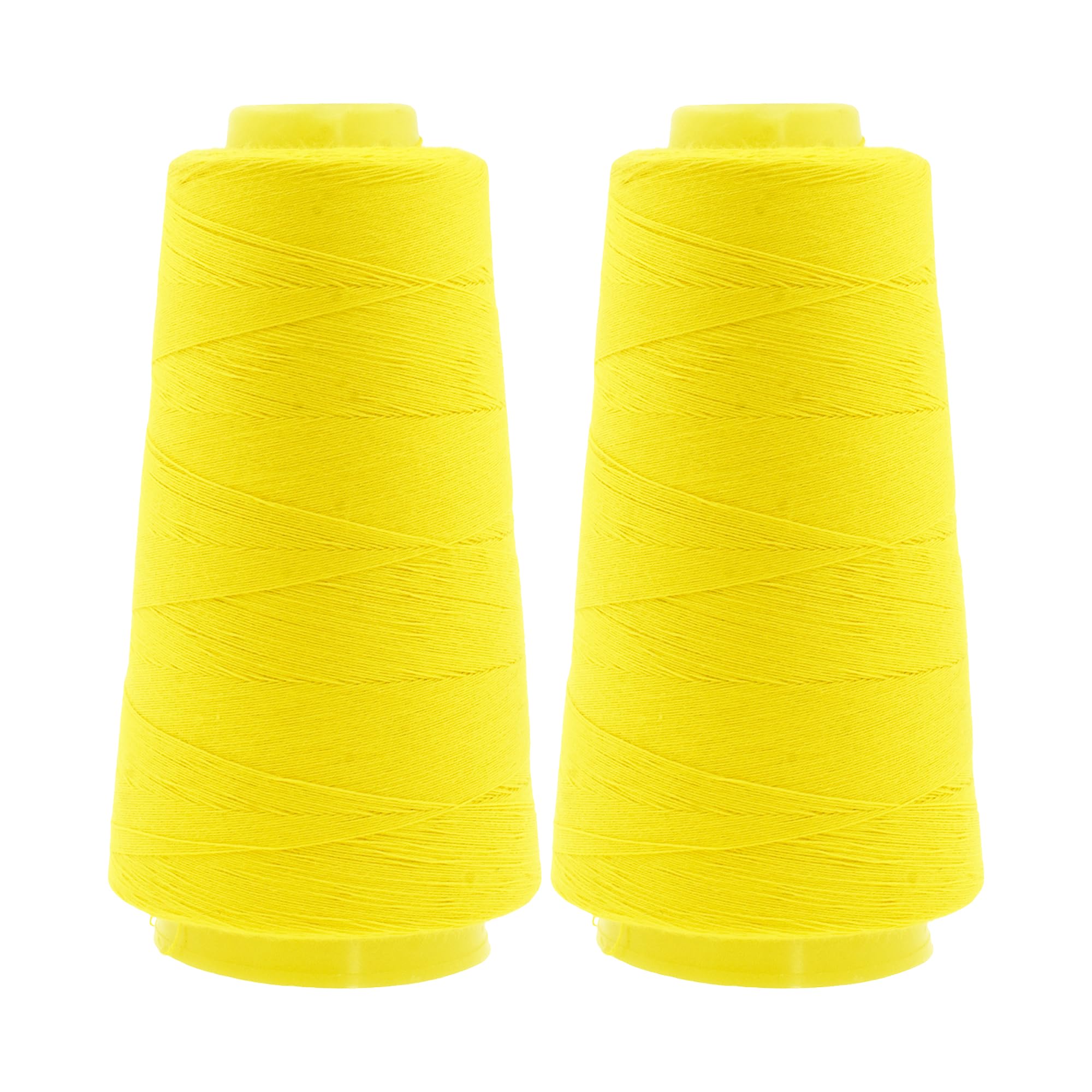 Mandala Crafts Yellow Mercerized Cotton Thread Cones for Sewing Quilting