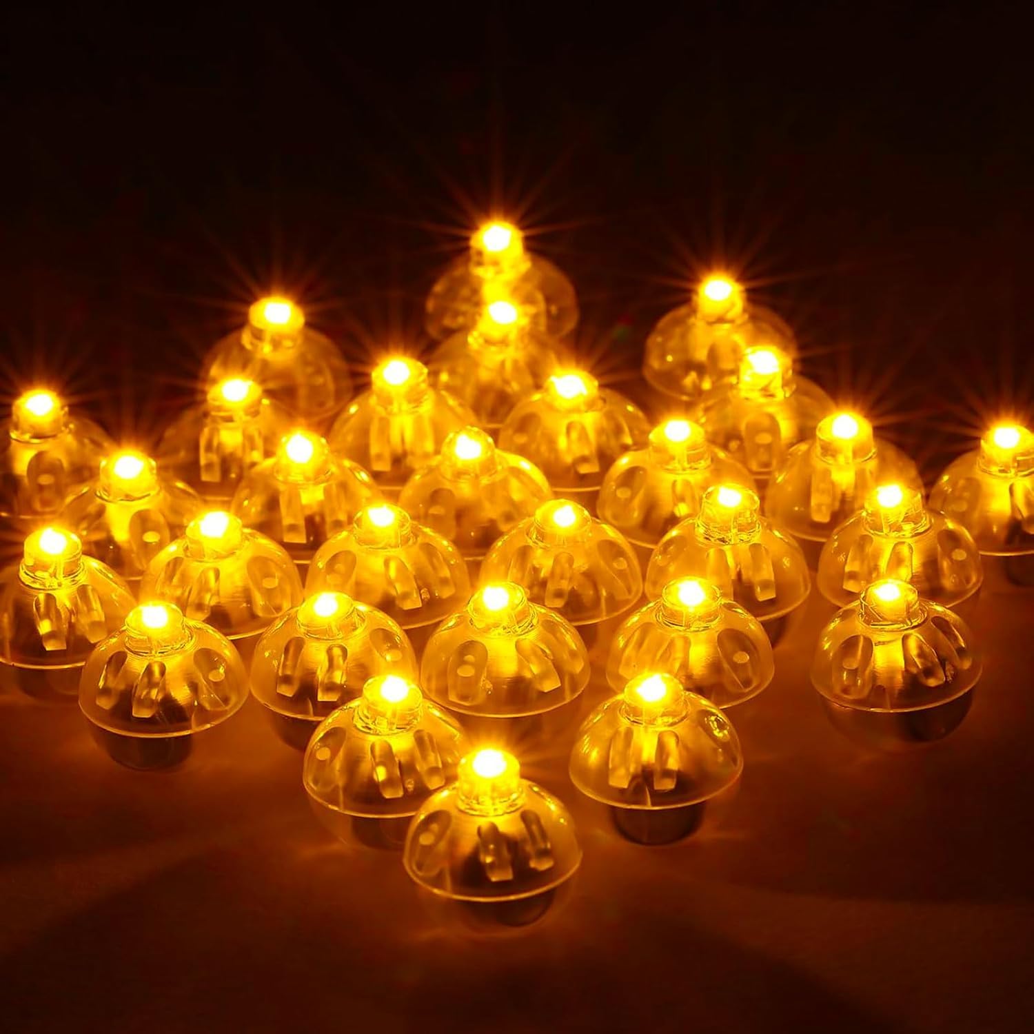 GoldRock LED Balloons, 50 Pieces Mini LED Balloon Lights, Luminous Balloons, Warm White, LED Balloons for Birthday, Wedding, Halloween, Christmas, Carnival, Party