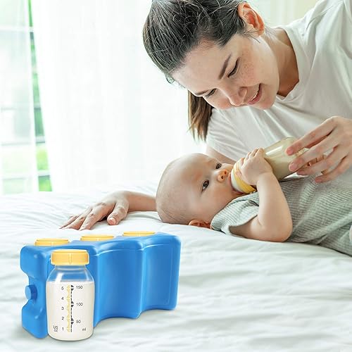 Miniatura 6 de Bolsa de hielo para enfriadores, almacenamiento de botellas de leche materna, caja de almuerzo, paquete de congelador contorneado aislado, paquete