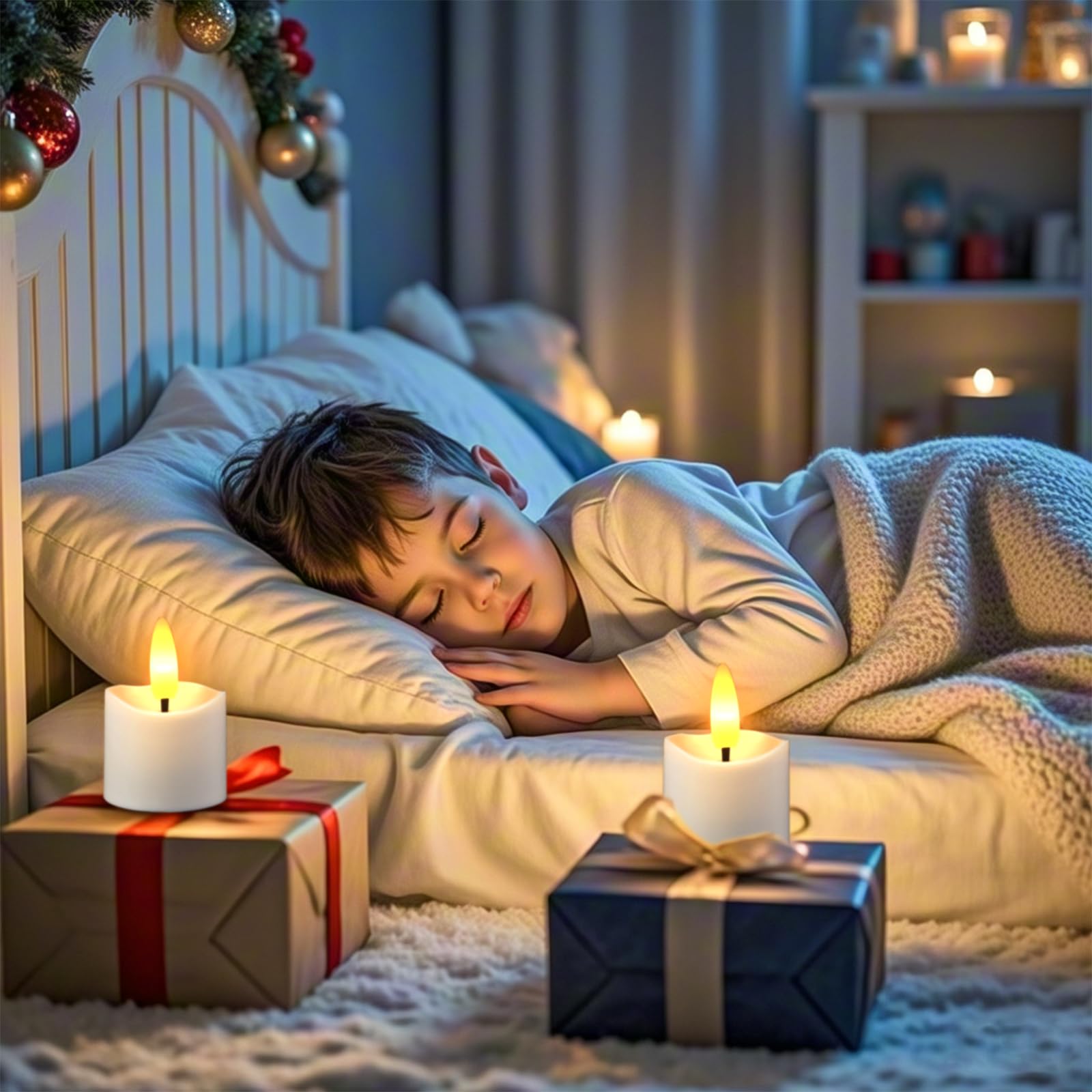 HL Wiederaufladbare LED Teelichter mit Ladestation,wasserdicht, 100 Stunden helle magnetisch aufladbare Kerzen mit flammenlose Fernbedienung, elektrische Deko für Zuhause, Halloween & Weihnachten