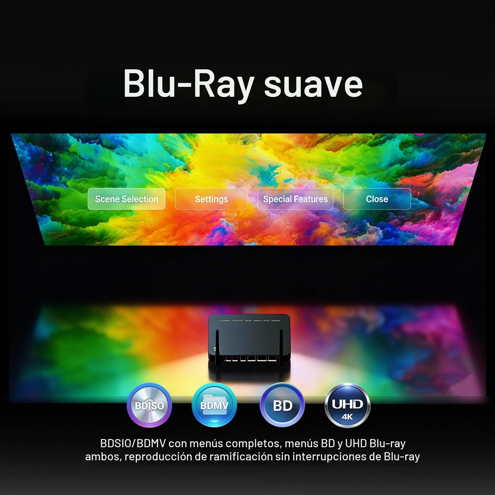zidoo Reproductor Multimedia Z9X 8K HDR, Android 11 OS, procesador Amlogic S928X-K 6G+64G, Motor de Video VPU y Motor de Imagen VS10, BLU-Ray 4K Ultra HD, BDMV/ISO, para reproducción de Video y Audio