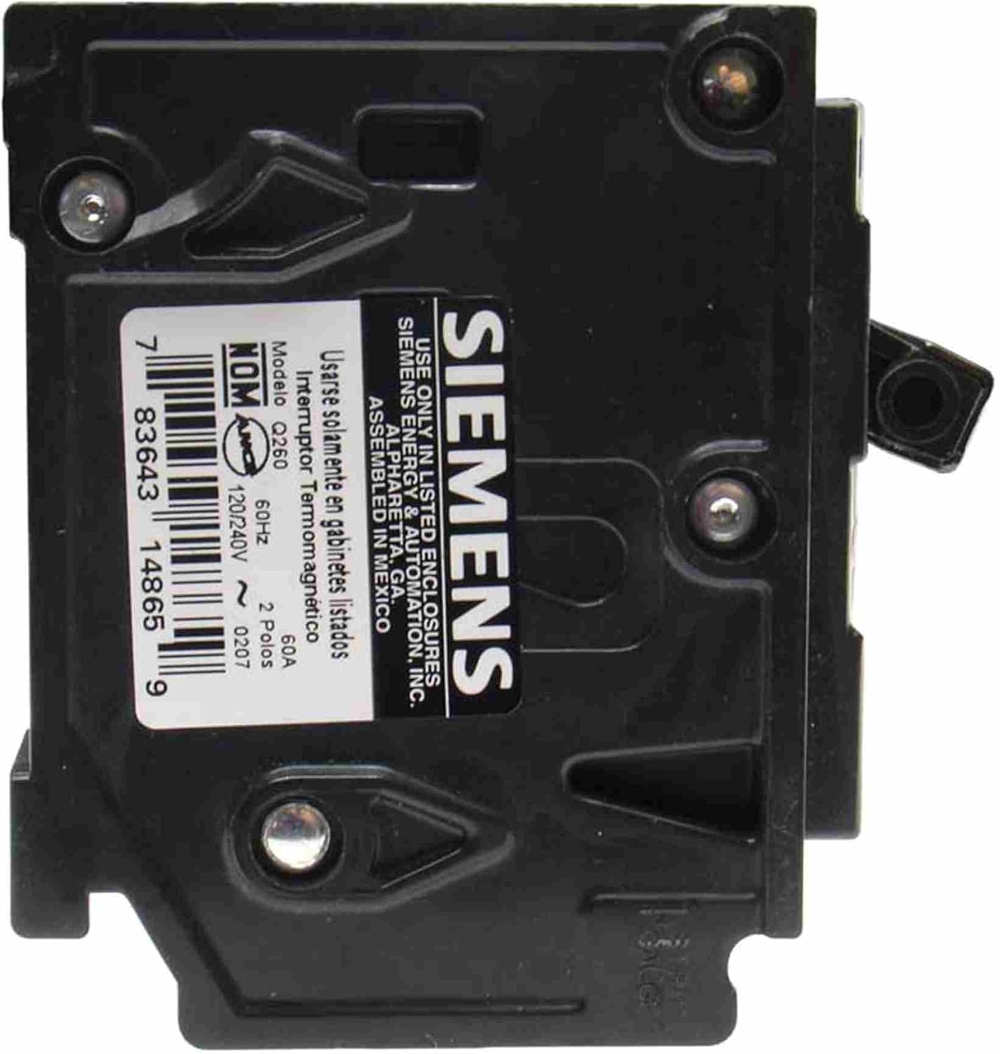 Protech 425021 60 Amp 2 Pole Circuit Breaker Room Air Conditioners