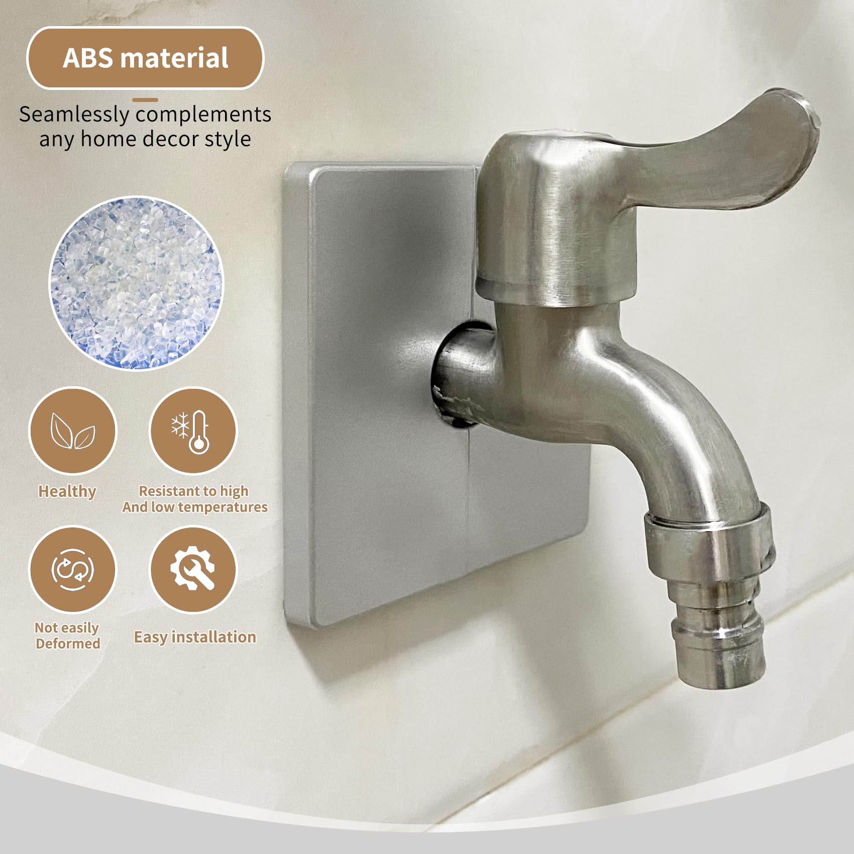 Copertura Foro Parete Per TV - Decorativa Per Cavi E Rubinetti, Bianco - Foto 9