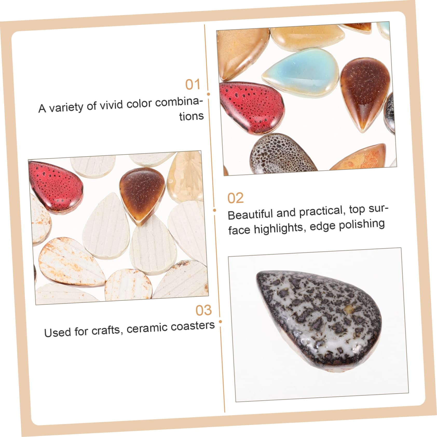 Materiale Mosaico Ceramico Fai da Te 500g, 1 Sacchetto