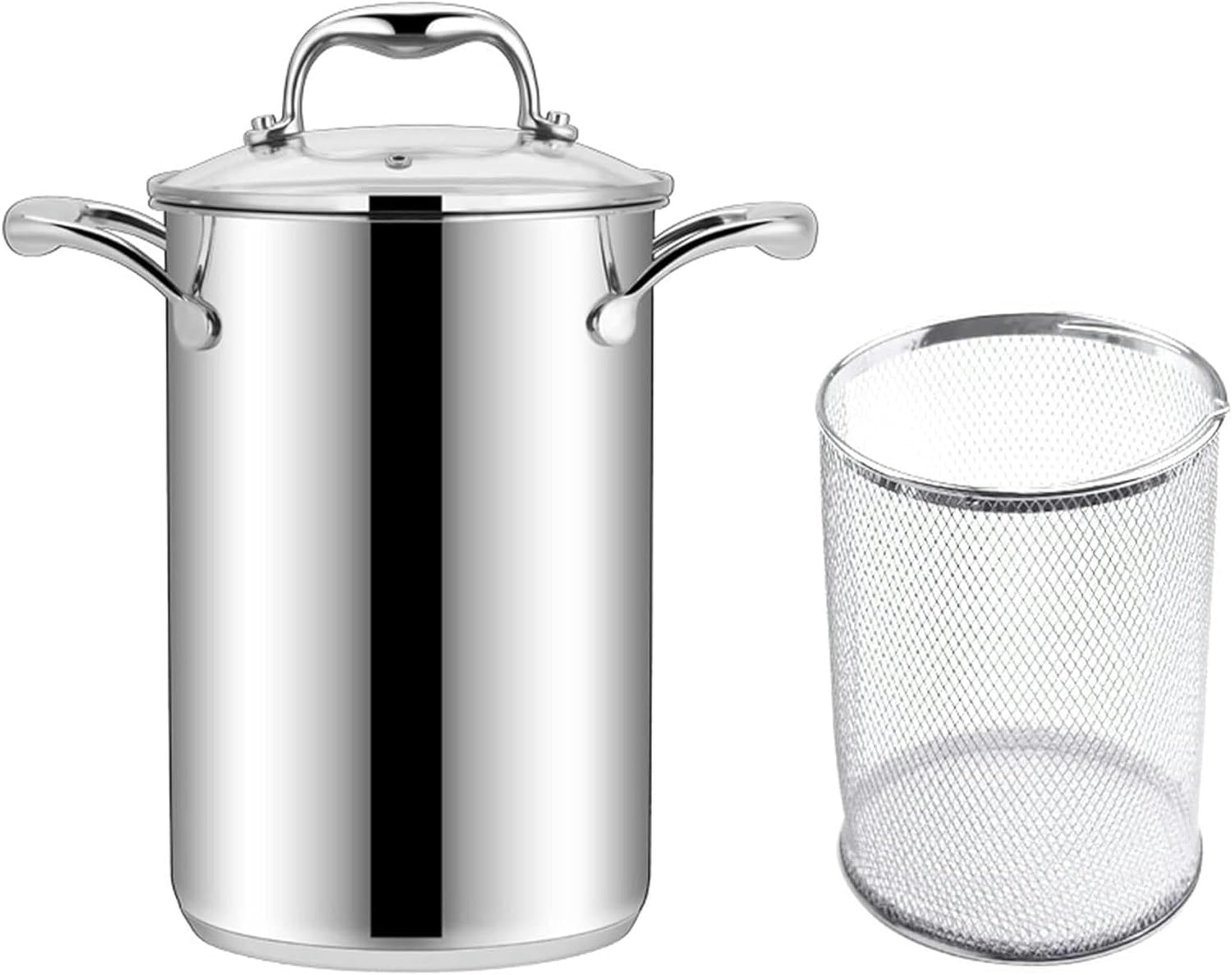 Pot de pâtes 4L en acier inoxydable pour de grandes tablées à la maison
