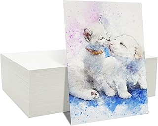 120 قطعة 230 غرام لكل متر مربع من ليزسكو، ورق الوان مائية للاطفال من القطن الابيض للطلاب والكبار والرسم، لوازم الرسم والاعمال الفنية، 5 انش × 7 انش