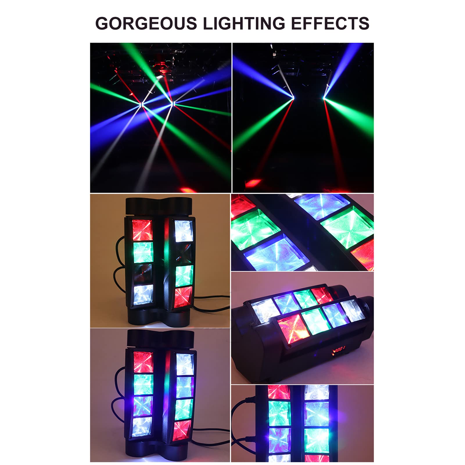 Amazon.co.jp: 40W RGBW LEDMini Spider ステージライト、DMX512