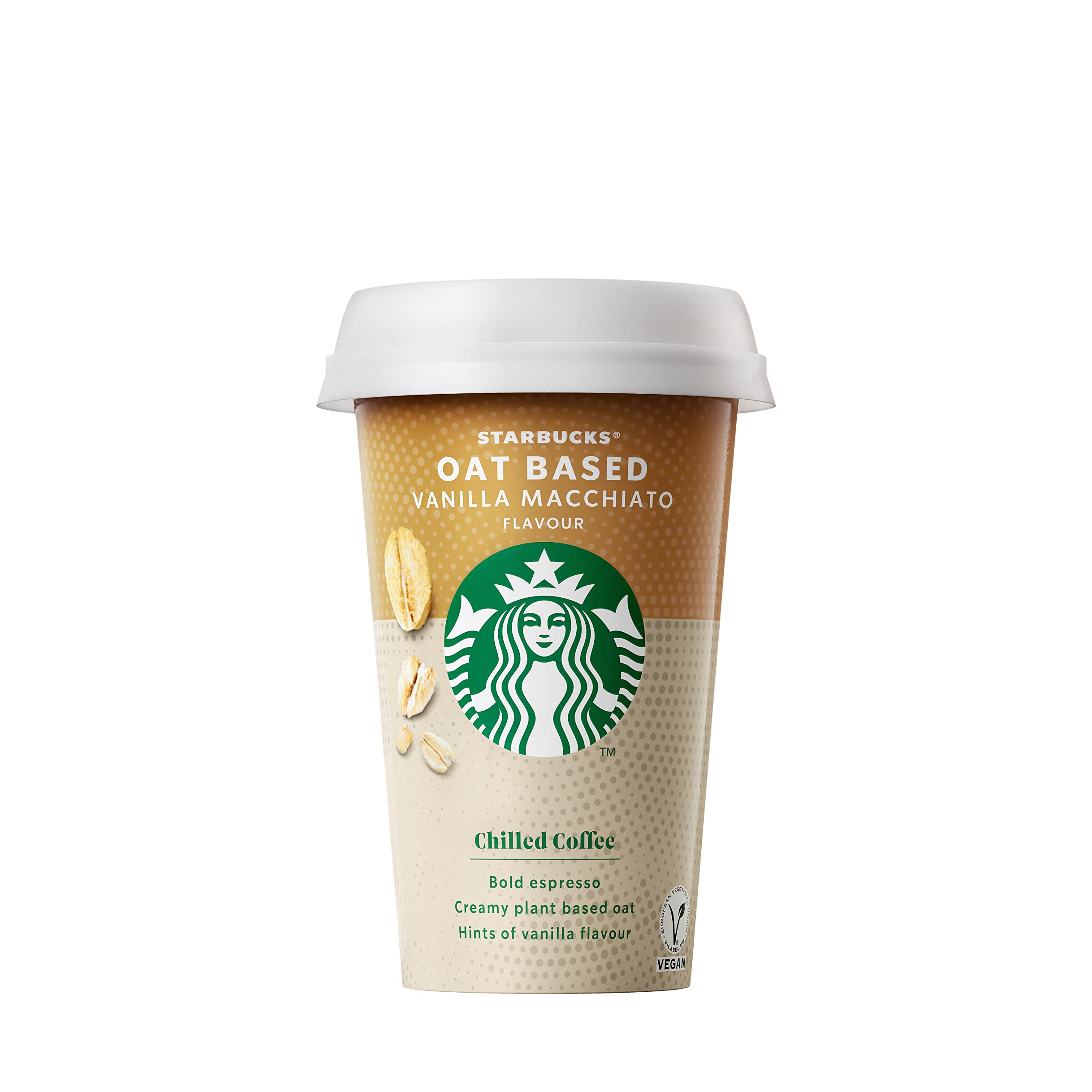 Starbucks Oat Based Vanilla Macchiato Iced Coffee, Plant-Based 220 ml