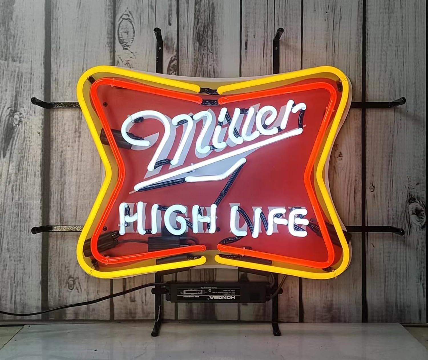Neon Signs Beer Bedroom Compatible For Miller High Life Beer Glass Neon Signs for Man Cave Birthday Party Neon Light Art Wall Lights 24 X 20 Inches
