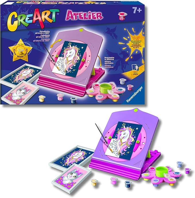 Ravensburger - Pintar Por Numeros Niños Creart Mi Fantástico Atelier | Lienzos Para Pintar | Cuadros Para Pintar Por Numeros Adultos Y Niños A Partir De 7 Años