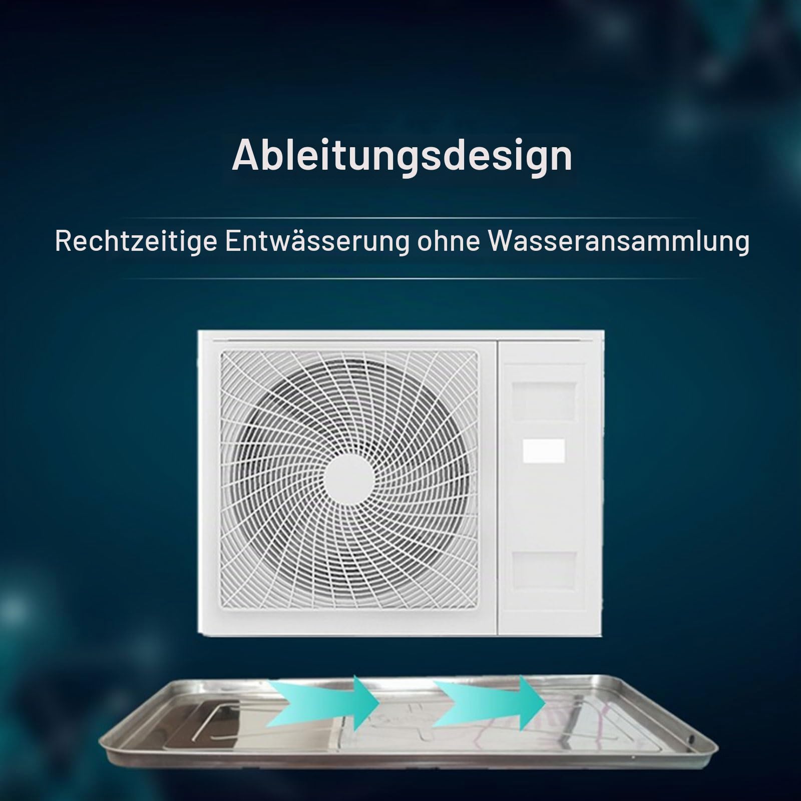 Auffangwanne mit Ablauf Verstärktes Edelstahl Material Auffangwanne der Klimaanlage für Split Klimaanlagen Sets Verschiedene Größen (Size : 1-2P)