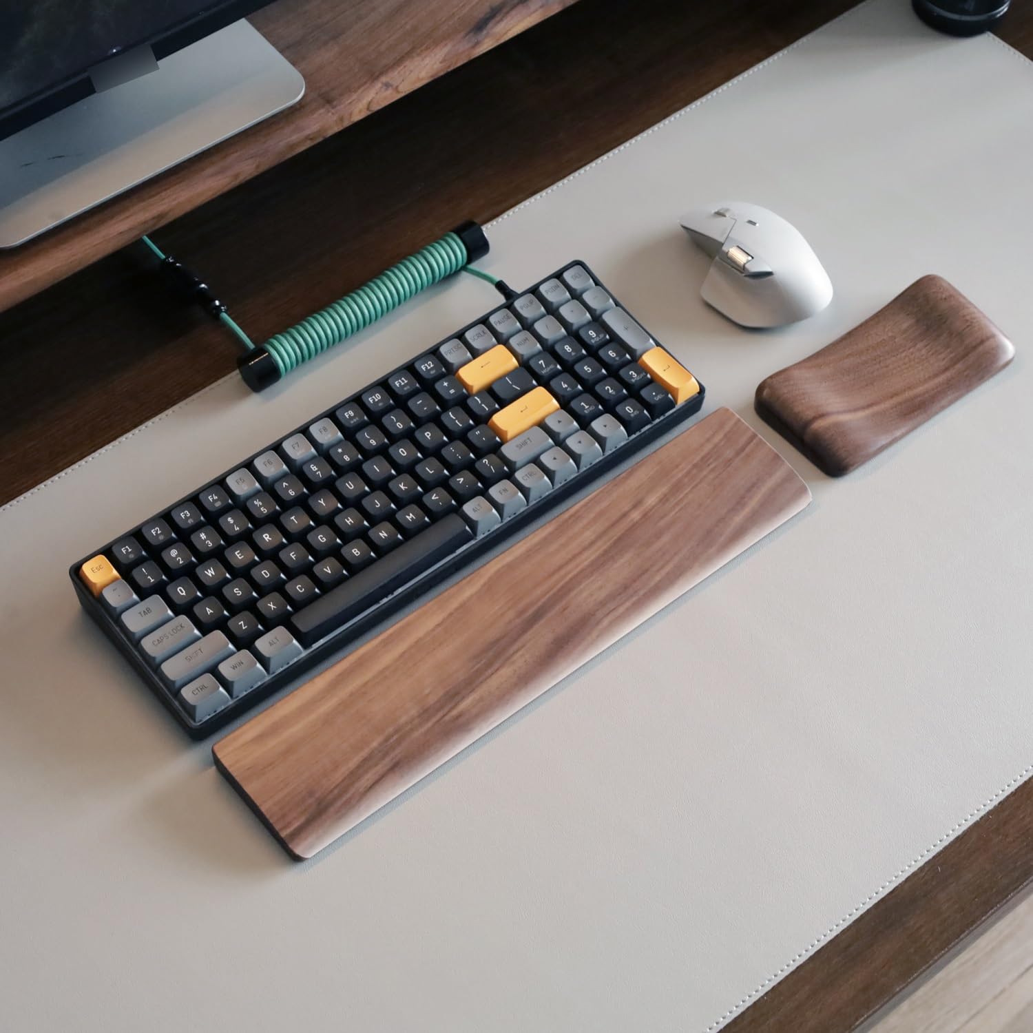 Supporto per tastiera da computer con poggiapolsi, porta tastiera ergonomico inclinato - Rialzo