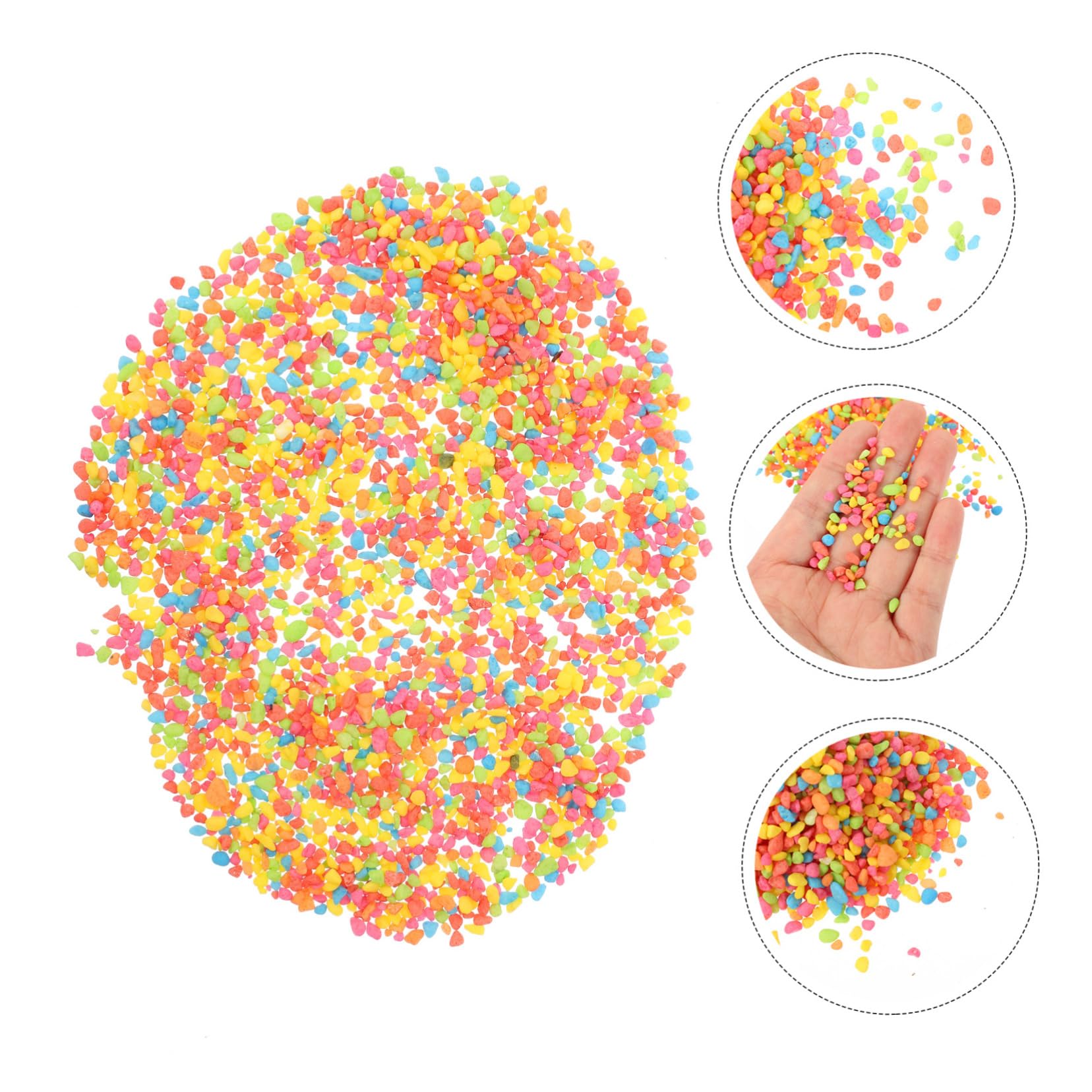 FUNOMOCYA 2 Packs Colorful Bottom Sand Aquarium Decorative Stones Fish Tank Landscape Pebbles