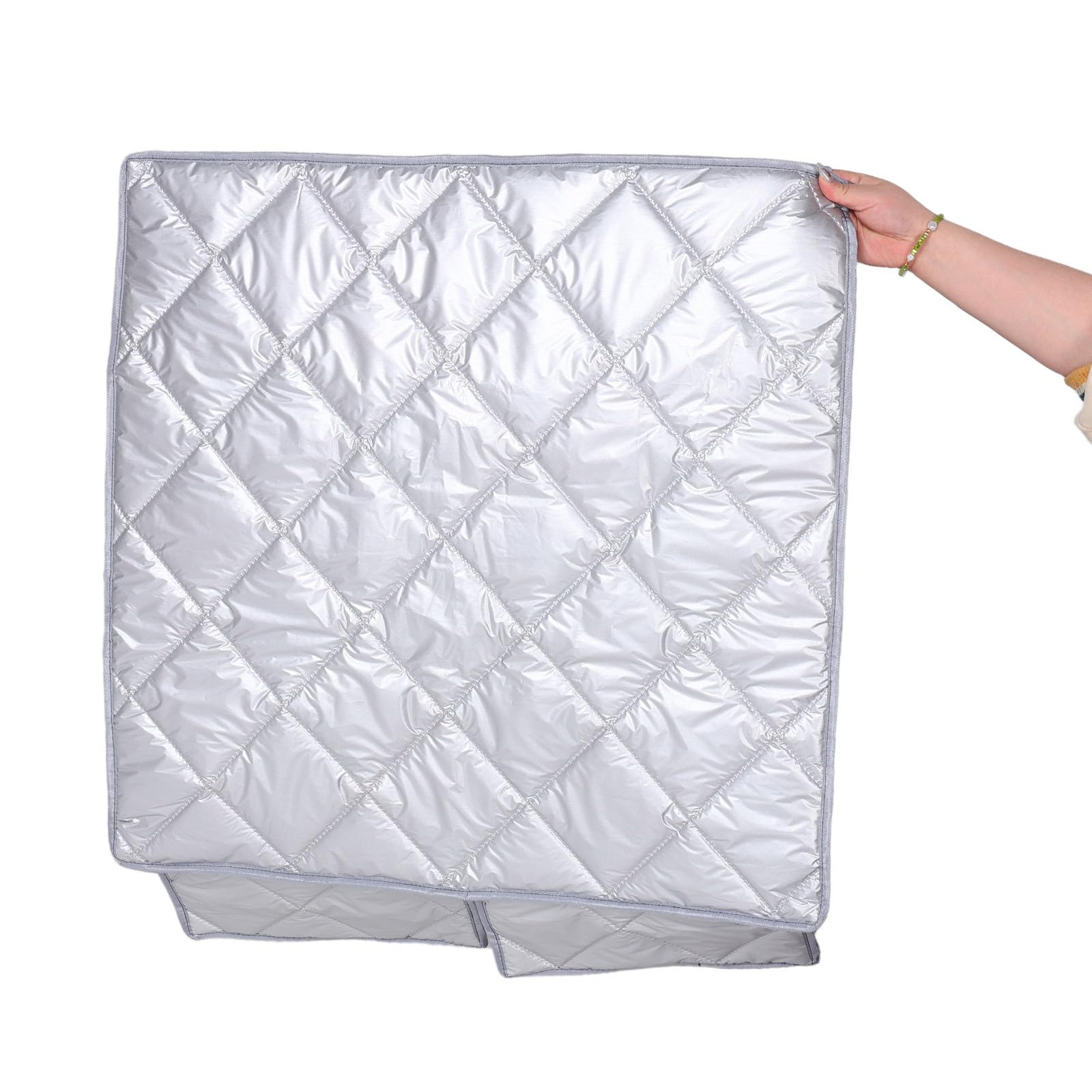 Sonnenschutz Kühlschrankabdeckung aus Aluminiumfolie und Oxford Stoff mit Magnet für Gefrierschränke und Haushaltsgeräte